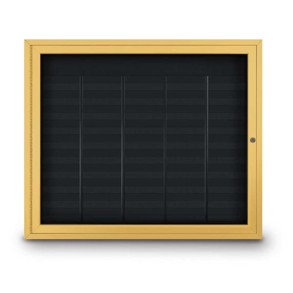 Outdoor Enclosed Combo Board, 72"x36", Satin Frame/Blue & Cork